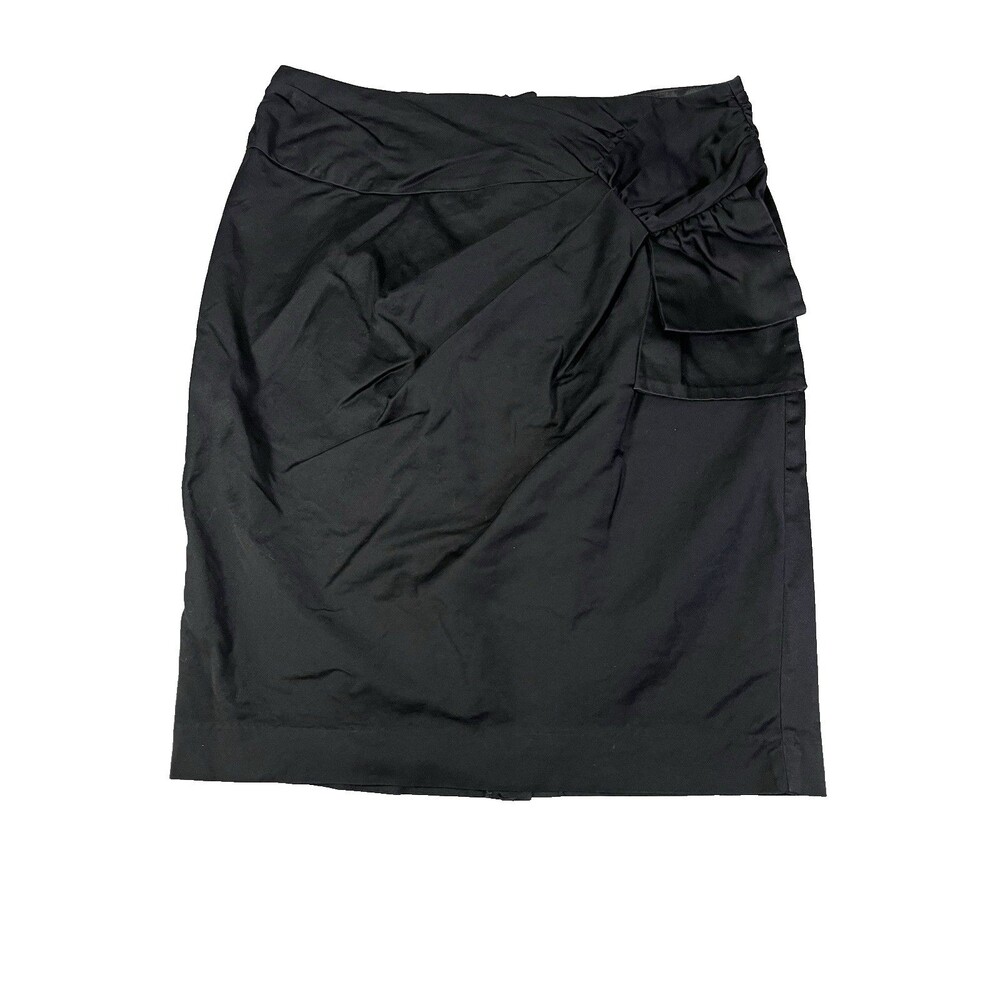 Vintage 90s Y2K Newport News Black Pencil Skirt Womens Sz 10 Office Work Midi